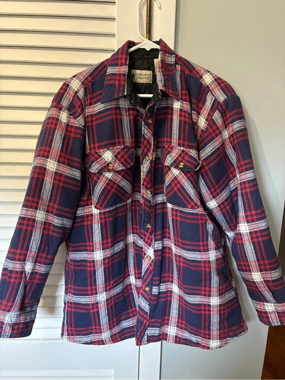 90s Vintage Northwest Territory Plaid Quilted Jacket Shirt